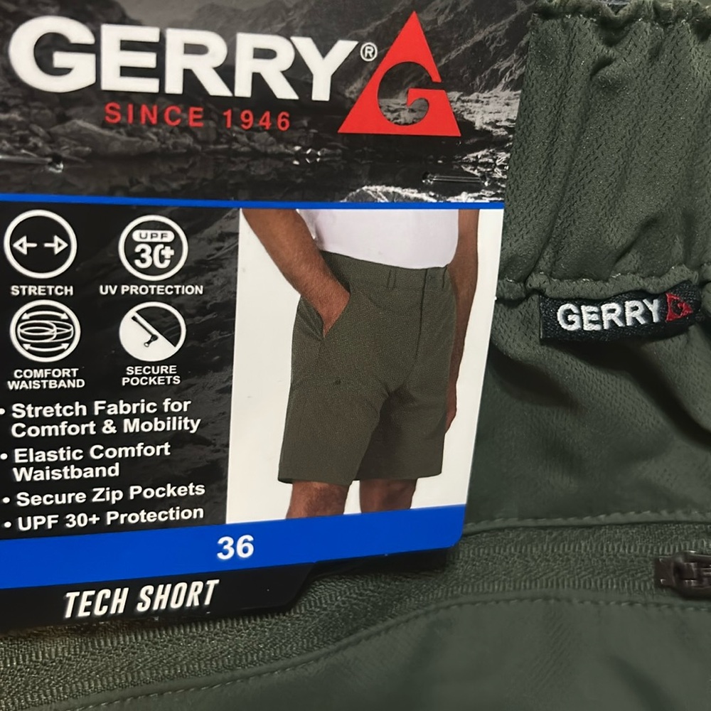 Gerry Men's Green Tech  Shorts size 36 NWT